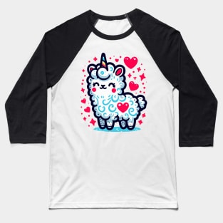 Kawaii rainbow llamacorn unicorn llama of love Baseball T-Shirt